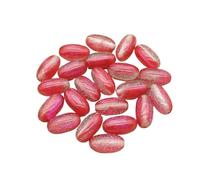 WENH Lot de 500 perles ovales en poudre de résine de 18 mm for boucles d'oreilles, bracelets et colliers faits main, bijoux de Saint-Valentin, DIY(Red)