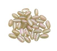WENH Lot de 500 perles ovales en poudre de résine de 18 mm for boucles d'oreilles, bracelets et colliers faits main, bijoux de Saint-Valentin, DIY(Gold color)