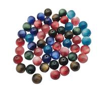 WENH Lot de 500 perles rondes épaisses en résine effet œil de chat de 12 mm for colliers faits main et accessoires de bricolage.(Random mix)