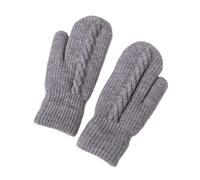 WENH Moufles d'hiver en tricot for femmes, douces et thermiques, doublées en polaire, chaudes et confortables, idéales for les activités extérieures par temps froid.(Gray)