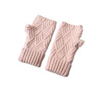 WENH Moufles en maille cachemire for femme, mitaines d'hiver en laine épaisse et pelucheuse, gants chauds et élégants à doigts complets for femme(Blue 2)