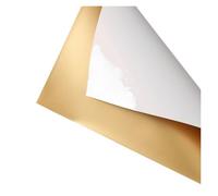 WENH Papier cadeau double face imperméable for fleurs, papier fleuriste doré, fournitures d'emballage for cadeaux de mariage, 20 pièces/paquet(White)