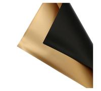 WENH Papier cadeau double face imperméable for fleurs, papier fleuriste doré, fournitures d'emballage for cadeaux de mariage, 20 pièces/paquet(Black)