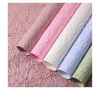 WENH Papier crépon coloré fait main, 59 x 59 cm, grain de pierre, for emballage de bonquet, papier crépon froissé, for origami, décoration de cadeau floral(12)
