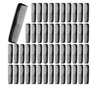 WENH Peignes de Poche for Hommes, 50 pièces, Peigne de Coupe de 5 Pouces avec Dents Larges et Fines, Peigne de barbier Professionnel en Plastique Noir for Coupe de Cheveux(50pcs Black)