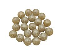 WENH Perles rondes en poudre de résine for bracelets et colliers faits à la main, 12 mm: 500 pièces / 16 mm: 200 pièces, pièces de bricolage, accessoires et composants de bijoux(Gold color,16mm 200pcs