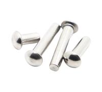 WENH Rivets auto-obturants solides à tête ronde en acier inoxydable 304, M0.8 M1 M1.2 M1.4 M1.6 M2 M2.5 M3 M4 M5 M6 GB867 304, 5 à 50 pièces(M2.5 50pcs,3mm)