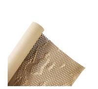 WENH Rouleau de papier cadeau en nid d'abeille de couleur unie, extensible, ne se casse pas facilement, doublure intérieure, bouquet floral(Chocolate)