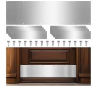 WENHUALI Lot de 8 plaques de seuil de porte de 20,3 x 91,4 cm avec vis, en aluminium satiné pour bas de porte - Protection anti-rayures pour portes en bois et métal, utilisation intérieure/extérieure