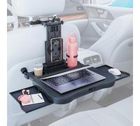 WENINETIES 1 Pack Table de Siège Arrière pour VW Tiguan Allspace 2 (II) BW2 I 2017-2024, Bureau Pliable pour Ordinateur Portable avec Porte-Gobelet Support Téléphone Tablette