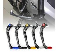 WENINETIES 1 Paire Protège-Leviers Moto pour Royal Enfield Interceptor 650, Protection Frein Embrayage Guidon Aluminium CNC Texture Fibre de Carbone,Silver