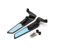 WENINETIES 1 Paire Retroviseur Moto pour BMW R 1200 GS LC R1200GS ADV R1250GS Adventure R 1250 GS, 12.4cm×4cm Réglable 360° Rétroviseurs Latéraux de Moto Éliminant Les Angles Morts de Conduite,Blue