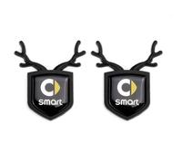 WENINETIES 2 Pcs Autocollant Carrosserie Voiture pour Smart Fortwo Coupe 1998-2006, Stickers Personnalisés Résistant Aux UV & Intempéries Accessoires de Voiture, Black Edge