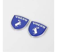 WENINETIES 2 Pièces 3D Métal Autocollant de Voiture Logo pour Volvo XC40 1 (I) 536 I 2017-2025, Emblème Chrome Auto-adhésifs Stickers Badge Décalcomanies Accessoire,Blue