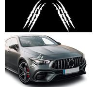 WENINETIES 2 Pièces Autocollants Griffe de Phare pour Subaru Legacy RS Group A/Impreza 555 Group A/WRC, Sticker de Voiture Motif de Griffure Monstre Décoration de Carrosserie Sportive,White