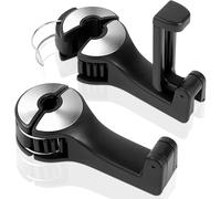 WENINETIES 2 Pièces Crochets Dossier de Siège de Voiture pour BMW i4 G26 2021+, Crochets D'Appui-Tête de Voiture, Crochets de Rangement Dossier de Siège,Silver