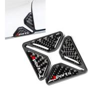 WENINETIES 2 Pièces Protection Coin Portière Voiture pour Ford Fiesta VI Trend Titanium 2011-06.2017, Autocollant PVC, Bande de Protection Bordure Anti-Rayure Carbone,Black