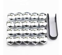WENINETIES 20 Pièces Capuchons D'écrou de Roue pour BMW Alpina B6 Gran Coupe 2015-2019, Cache Ecrou Couvre-écrous Pneu Vis Hexagonal avec Outil Retrait Auto Accessoires,Silver-17mm