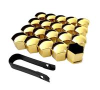 WENINETIES 20 Pièces Capuchons D'écrou de Roue pour BMW Alpina B7 2007-2008 2011-2015 2017-2022, Cache Ecrou Couvre-écrous Pneu Vis Hexagonal avec Outil Retrait Auto Accessoires,Gold-21mm
