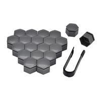 WENINETIES 20 Pièces Capuchons D'écrou de Roue pour Mercedes-Benz AMG GLS 63 2017-2019 2020 2021-2025, Cache Ecrou Couvre-écrous Pneu Vis Hexagonal avec Outil Retrait Auto Accessoires,Grey-21mm