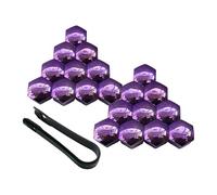 WENINETIES 20 Pièces Capuchons D'écrou de Roue pour Mercedes-Benz AMG GT 43 2021-2025, Cache Ecrou Couvre-écrous Pneu Vis Hexagonal avec Outil Retrait Auto Accessoires,Purple-19mm