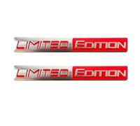 WENINETIES 2Pcs Badge Autocollant 3D en Métal pour BMW E87 M Leistung E36 E46 E60 E90 E91 E92 E93 F30 F20 M3, Capot de Voiture pour Carrosserie de Voiture, Emblèmes pour Auto l'emblème,Silver-Red