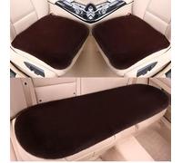 WENINETIES 3 Pièces Coussin Siège Voiture pour Dodge, Housse Fourrure Fausse Doux Peluche Tapis Chaud Accessoires,Brown
