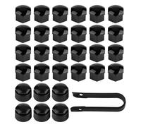 WENINETIES 30 Pièces Caches Écrous de Roue pour Mercedes-Benz W177 2018+, Bouchons Boulons Jante Plastique 24 Standards et 6 Antivol Accessoires,21mm