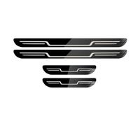 WENINETIES 4 Pièce Protecteur Seuil de Porte Voiture pour Ford Transit Custom Connect MK5 MK6 MK7 MK8 2000-2022, Acier Inoxydable Voiture Seuil de Porte Protection Contre Les Rayures,A