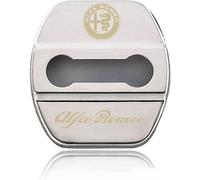WENINETIES 4 Pièces Couvercle Serrure Porte de Voiture pour Alfa Romeo Junior 2024, Couvercle Gâche en Acier Inoxydable Protection Antirouille Étanche Anti-Rayures,Silver