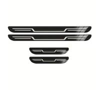 WENINETIES 4 Pièces Protection Seuil de Porte pour Mazda CX-60 2022 2023 2024 2025, Baguette de Seuil Acier Inoxydable Titane Noir Brossé Bande Décorative Robuste