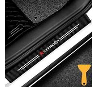 WENINETIES 4 Pièces Protection Seuil de Porte Voiture en Fibre de Carbone pour Citroen Jumpy II/2 2007-2015, Accessoire pour Auto Anti Rayure Stickers Plinthes Autocollant,Red