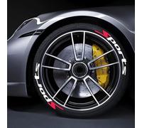 WENINETIES 8 Autocollants de Pneu pour Porsche Panamera Taycan 356 912 914 924 944 928 968 959 918 Spyder, Kit de Lettrage Performance Marquage de Roue Tuning Sport Design Personnalisation Graphique