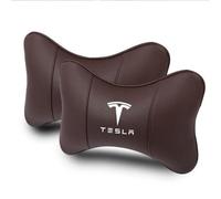 WENINETIES Appui-Tête de Voiture pour Tesla Model X Plaid 2021-, Coussins D'appui-tête de Voiture Tête Reposent Le Soutien de Cou,Brown