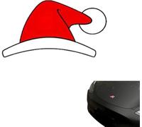 WENINETIES Autocollants De Voiture en Forme Chapeau Noël 3D pour Tesla Model 3 2023-, Individuels Imperméables Et Auto-adhésifs Décorer La Carrosserie Votre