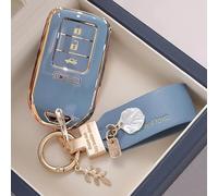 WENINETIES Coque de Clé de Voiture Housse pour Honda Accord EX EXL Civic CRV Hrv Pilot Ridgeline 2016-2018, Housse de Protection pour clé de Voiture Étui de Protection,Black