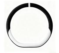 WENINETIES Couverture de Volant de Voiture pour Mazda 3 2013-2019 2020 2021 2022 2023 2024, Housse de Volant de Voiture en Daim Chaude d'hiver Antidérapant Protecteur,Black and White-D-Type