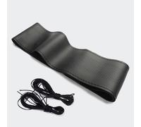 WENINETIES Couvre Volant Voiture Cuir pour Alfa Romeo Giulietta GT 159 147 156 F1 Stelvio, DIY Housse de Protection Taille 37-38cm, Accessoires Auto Decoration Interieur,Black-1