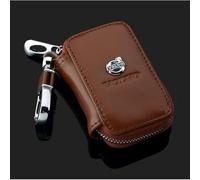 WENINETIES Étui à Clés en Cuir de Voiture pour Volvo C40 Recharge 2021, Pochette Porte-Clés Portable Housse de Protection Clé de Voiture pour Homme et Femme,B