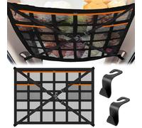 WENINETIES Filet de Bagages de Toit Adapté pour Toyota Verso 2013-2018, Robuste Élastique Crochets Fixation Maille Coffre Rangement Sécurisé Solide