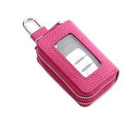 WENINETIES Housse de Protection Clé de Voiture pour BMW 3 Series 3er Serie 3 G20 2020-2023 2024, Etui à Clé avec Femeture Éclair en Métal et Mousqueton,Pink