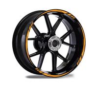 WENINETIES Liserets de Jantes Moto pour Benelli BN125 TRK 702 TRK502 TRK251 502C 752S 302S LEONCINO 800 500 250 125, Autocollants Réfléchissants Stickers (Kit Complet pour 2 Roues Jantes),Orange