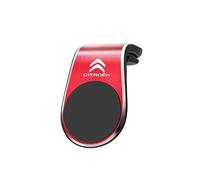 WENINETIES Support Porte Téléphone Voiture Magnétique pour Citroen e-Mehari 2016-2023, Socle Portable Automobile Voiture Support pour Grille d'aération Con Logo,Red