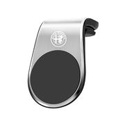 WENINETIES Support Téléphone Voiture pour Alfa Romeo 4C Spider 2015-2019, Support Magnétique pour Téléphone Voiture Ventilation Aimant Puissant Neodyme,Silver