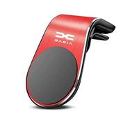 WENINETIES Support Téléphone Voiture pour Dacia Logan II MCV 2017-2020, Support Magnétique pour Téléphone Voiture Ventilation Aimant Puissant Neodyme,Red