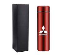 WENINETIES Tasse Voyage en Acier Inoxydable pour Mitsubishi Lancer Evolution Ⅹ 2008-2014, Tasse à Café Réutilisable Anti-Fuite avec pour Bureau Voiture Voyage - Hommes et Femmes,Red