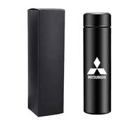 WENINETIES Tasse Voyage en Acier Inoxydable pour Mitsubishi Lancer Evolution Ⅹ 2008-2014, Tasse à Café Réutilisable Anti-Fuite avec pour Bureau Voiture Voyage - Hommes et Femmes,Bla-ck