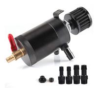 WENJTP HTRACING Kit de récupération d'huile avec 4 adaptateurs + filtre de reniflard bouchon de vidange 2 ports (1 sortie + 1 entrée) 150 ml universel en aluminium déflecteur réservoir d'huile