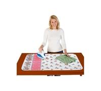 WENKO - 1273070500 FLEURS - COUVERTURE DE REPASSAGE - ZONE BLITZBÜGLER® - REMBOURRAGE 4 MM - COTON - 100 X 65 CM