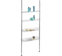WENKO 18597100 WENKO Ellera Teleskopregal silber 4 Fachböden